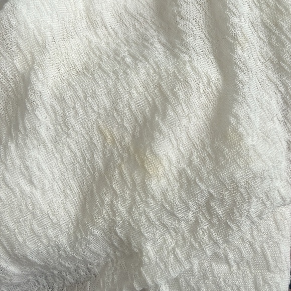 New Eileen fisher white cream textured poncho shrug sheer shawl - Picture 5 of 5